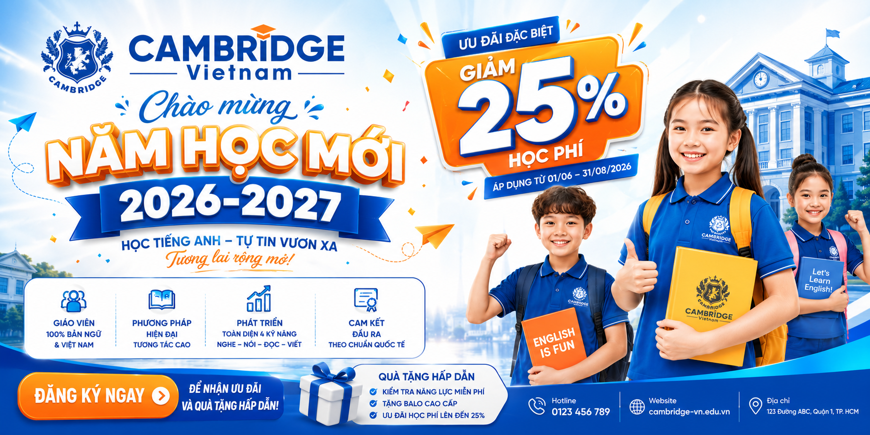 Lộ trình phù hợp từng học viên tại Cambridge Vietnam