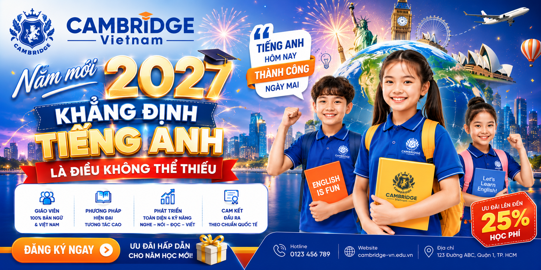 Tự tin sử dụng tiếng Anh tại Cambridge Vietnam