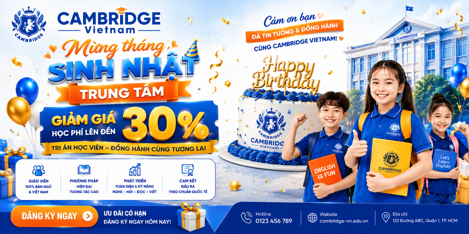 Bắt đầu hành trình ngay hôm nay tại Cambridge Vietnam